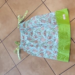 Ellie Bellie Girls Sloth Pillowcase Dress Sz 6/8